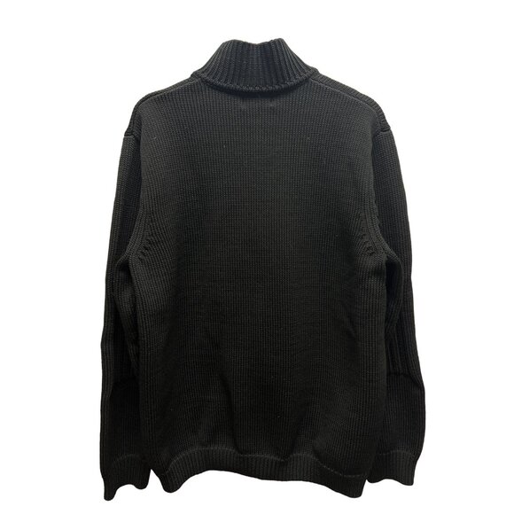Express Black Heavy Knit Quarter Zip Sweater - Picture 5 of 6